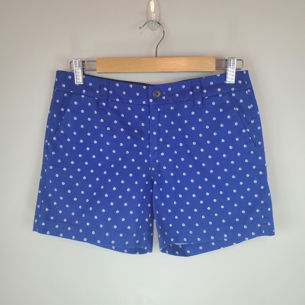 Merona Size 2 Blue White Polka Dot Shorts